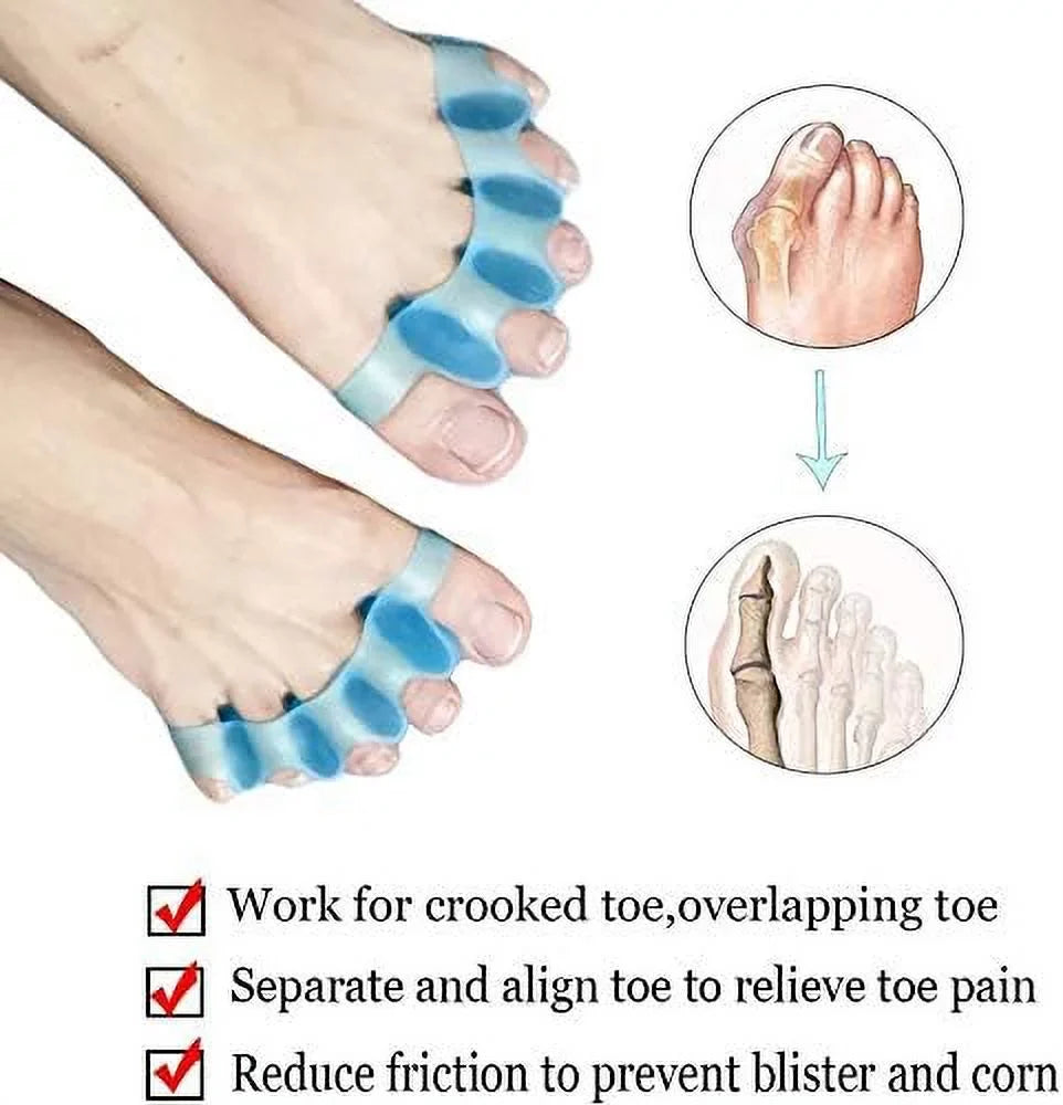 Walking Relief, Dancing and Alignment Toe for Gel and 4Pcs Women Men Spacer & Toe for - Separators Yoga, Stretcher Bunion Toe
