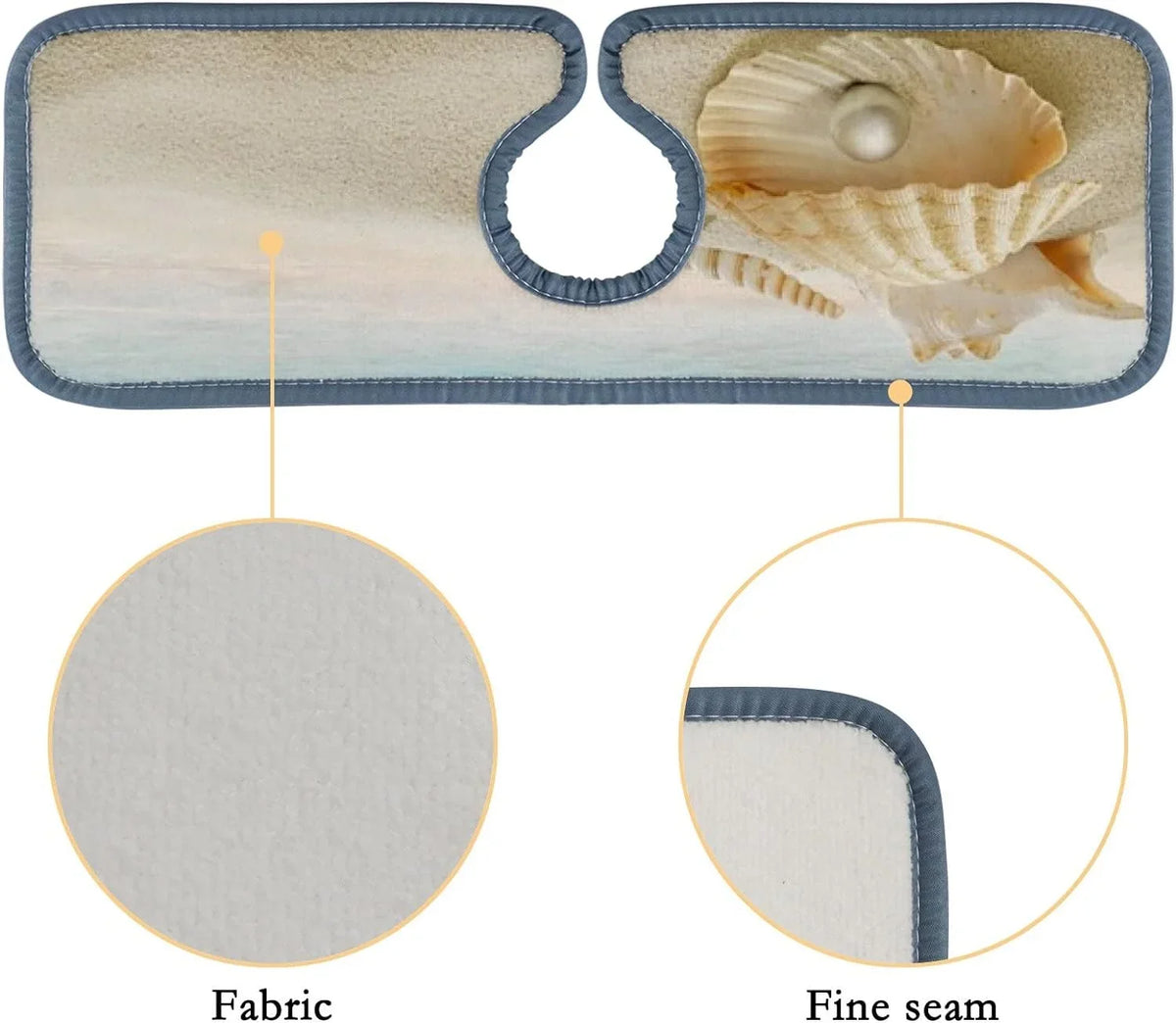 Mats Summer Washable Guard Beach Drip Kitchen Drying 3PCS Bath Sink Absorbent Sinkmat Faucet Splash Bestwell Mat, Starfish Catcher, Sea Countertop Microfiber