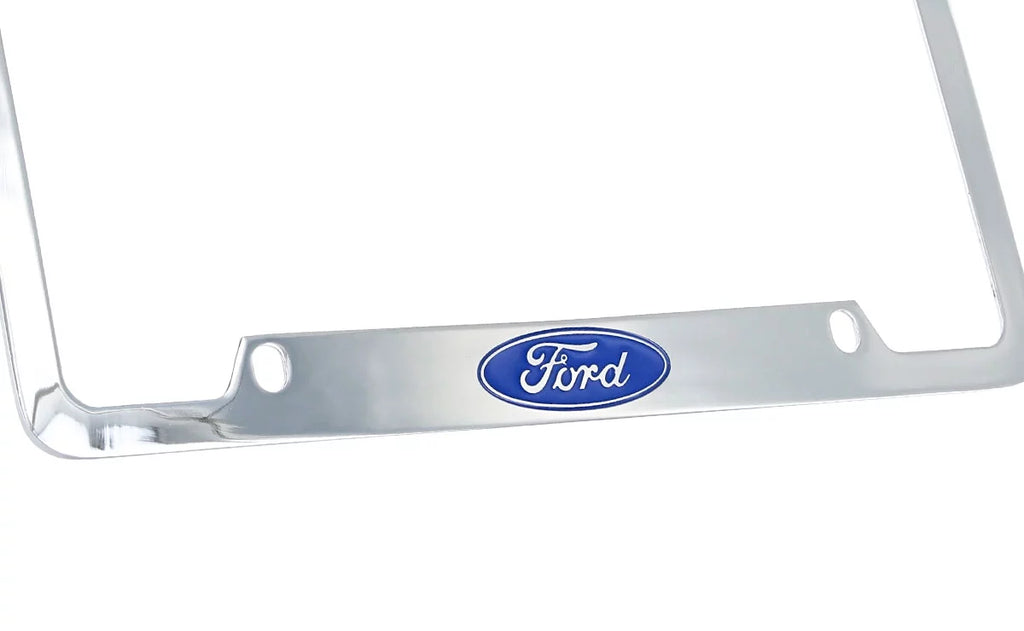 Holder Plate Frame License Chrome Logo