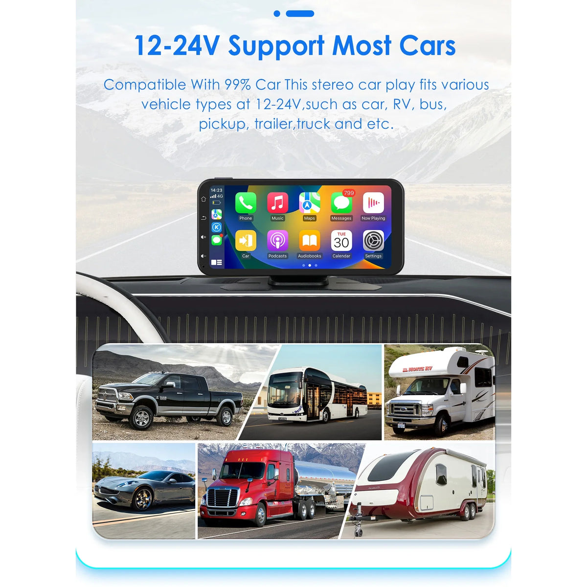 Receiver Hizpo With Backup Bluetooth Unit Head Android GPS Camera 6.25 Auto FM Inch Adjustable And Carplay Navigation Radio Stereo Car 360° Touchscreen