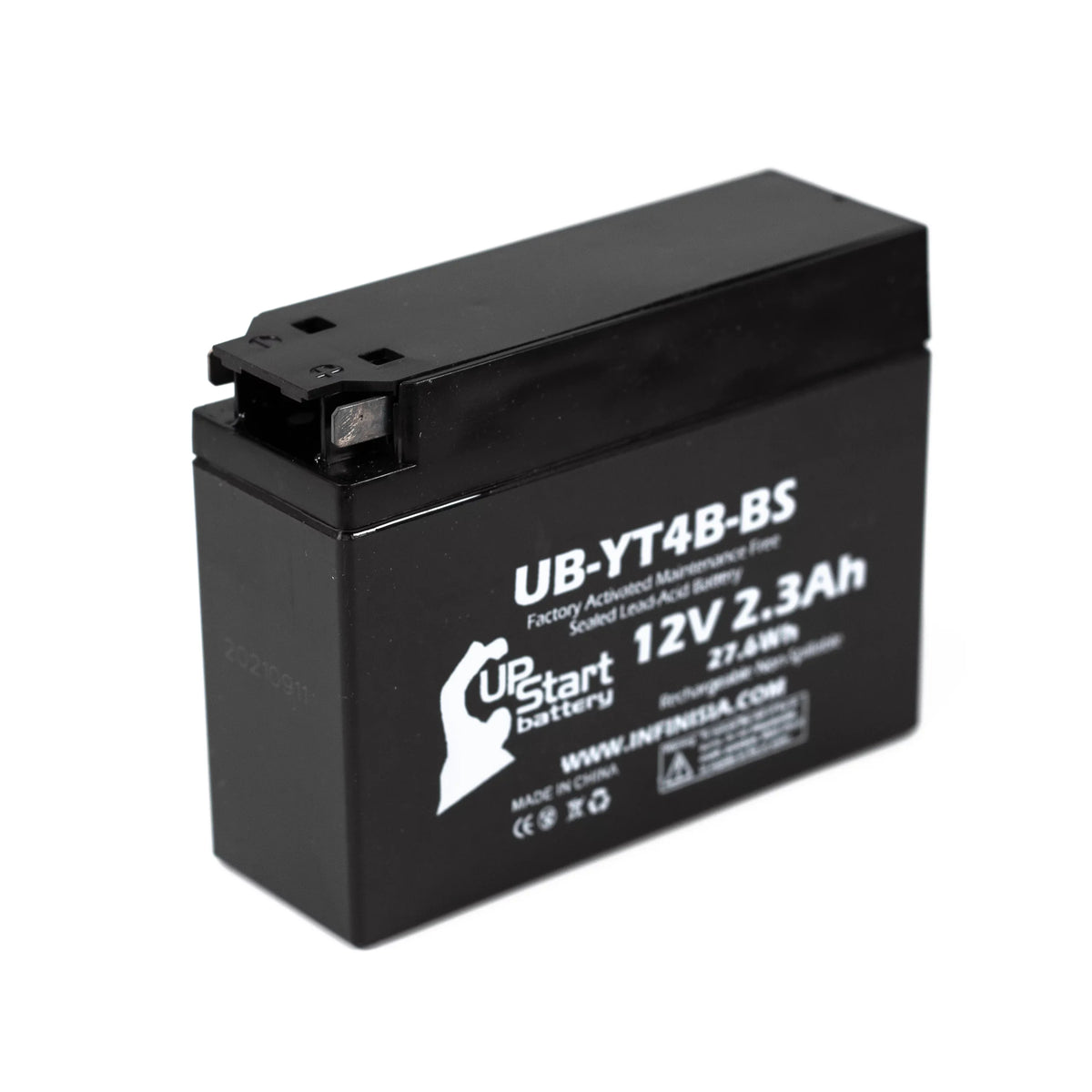 Replacement Activated, Maintenance Yamaha 2.3Ah, UB-YT4B-BS Battery Free, for 2005 SR400 Motorcycle Battery Factory 12V, - 400CC 5-Pack UpStart