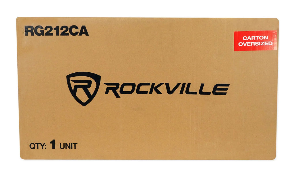 Dual Enclosure+Amp Powered inches Kit Subwoofer RG212CA Vented Rockville 2000w Car 12