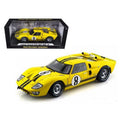 Model 1-18 1-18 No.8 Shelby Collectibles MK Diecast Yellow Car 2 Diecast GT-40 - - Model 1966 Yellow Car
