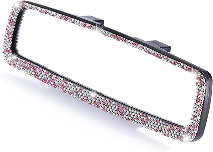 Bling and Car Car Interior View for Decorations Car HD Bling Rear Women Bling Rearview Mirror Accessories Glass, Mirror, Tee with