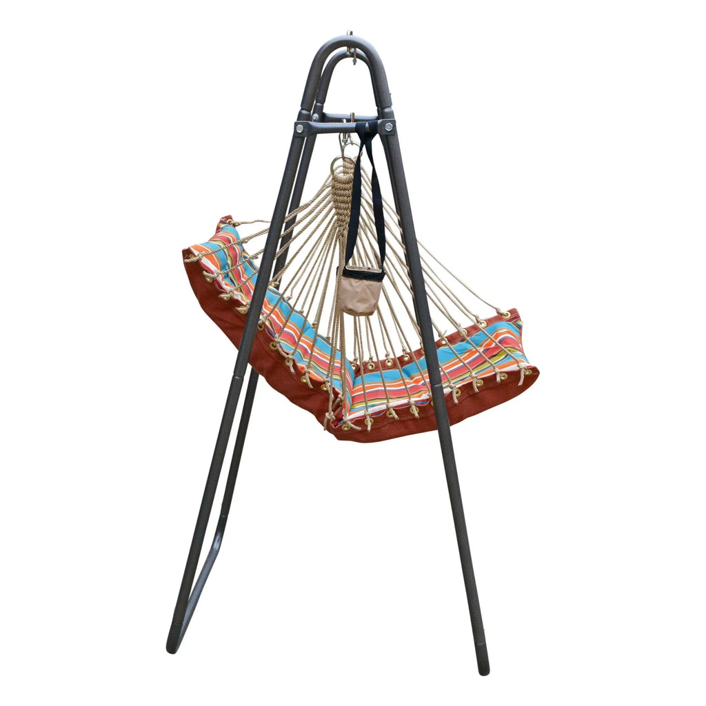 The Stand with and 64" Orange Hammock Soft Polyester Chair Blue Comfort Hamptons Collection