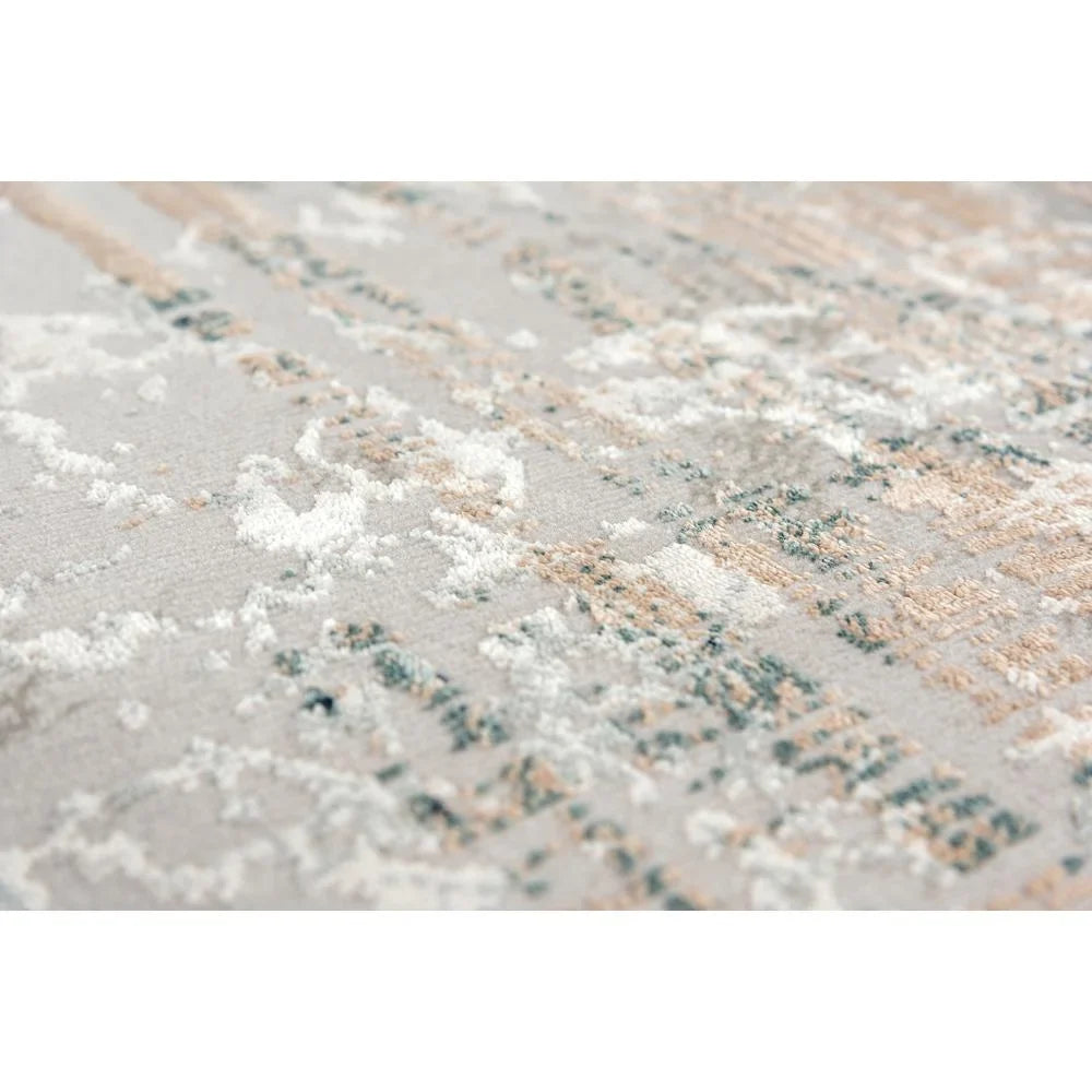 Rug / Gray Gray Glamour /Ivory Ivory 7'10"x9'10" Area Alora / Power-Loomed Decor