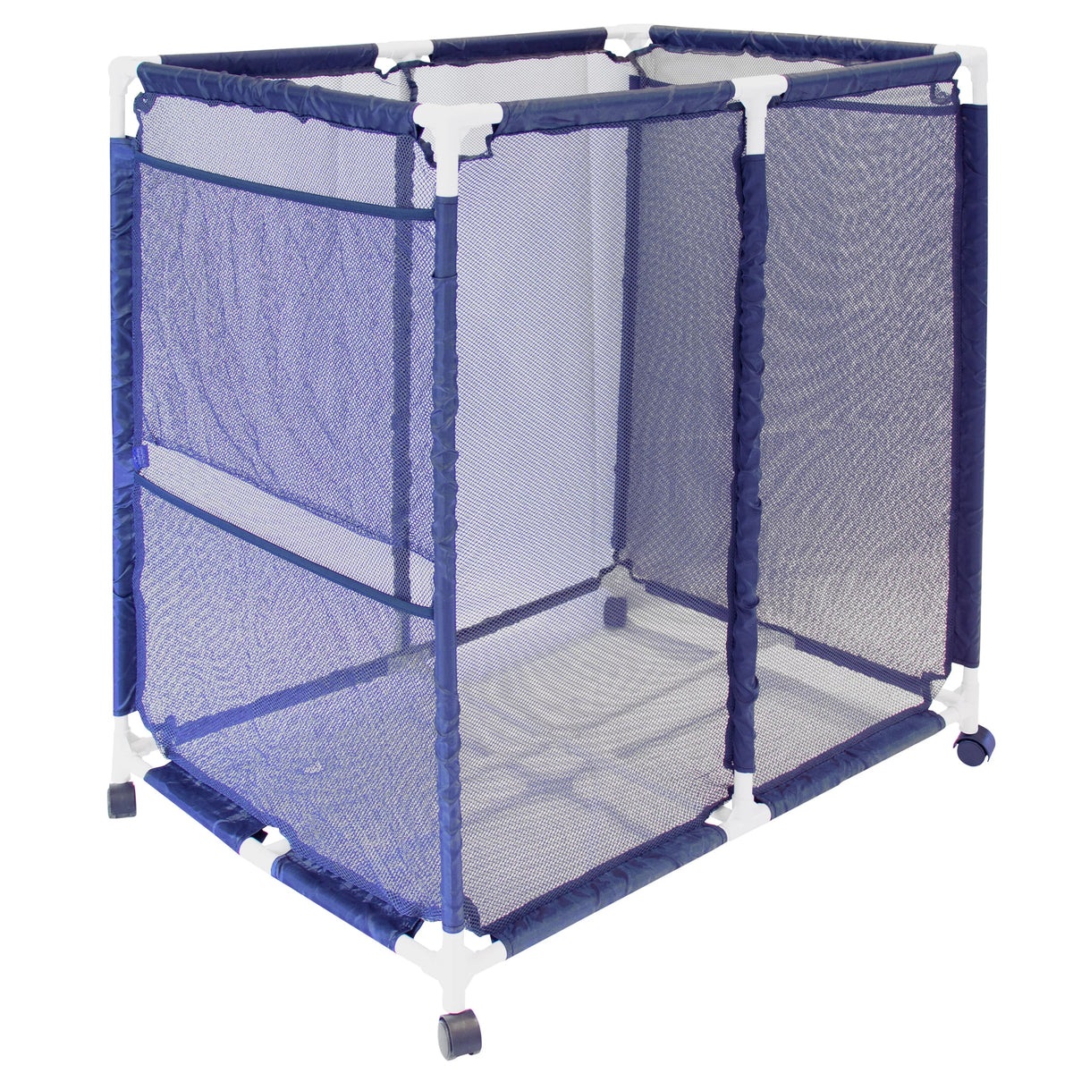 Balls, design x and 455102 Organizer Floats, White (35" L x Rolling Storage Large, Yours 37.5" Blue Bin, Mesh Toys / Pool W Equipment Essentially 25.4" H),