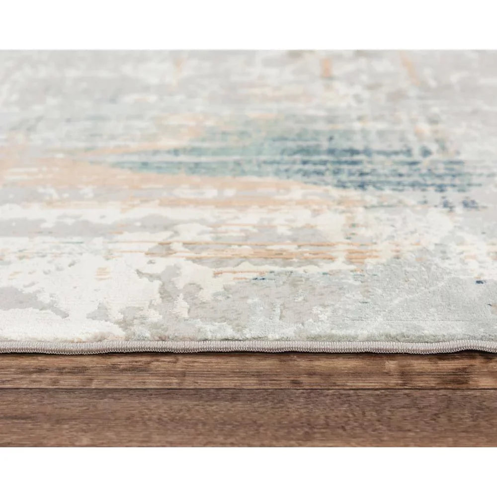 Rug / Gray Gray Glamour /Ivory Ivory 7'10"x9'10" Area Alora / Power-Loomed Decor