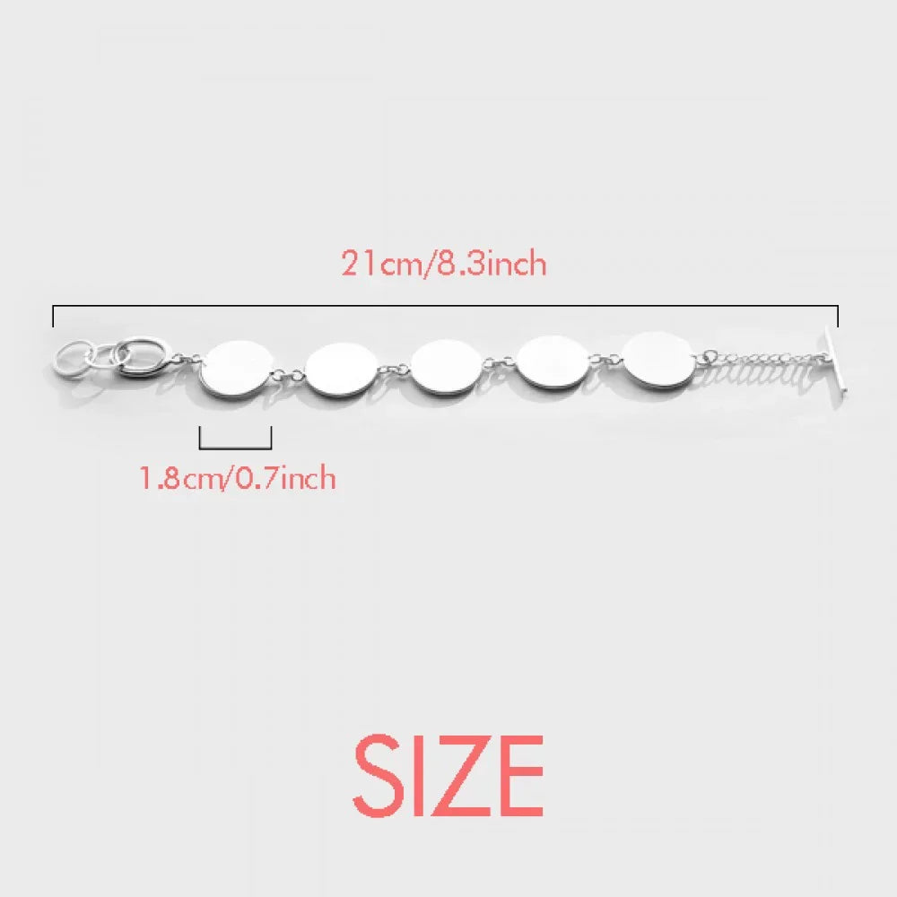 Heart Chain Design Jewelry Pattern Charm Bangle Electrocardiogram Bracelet