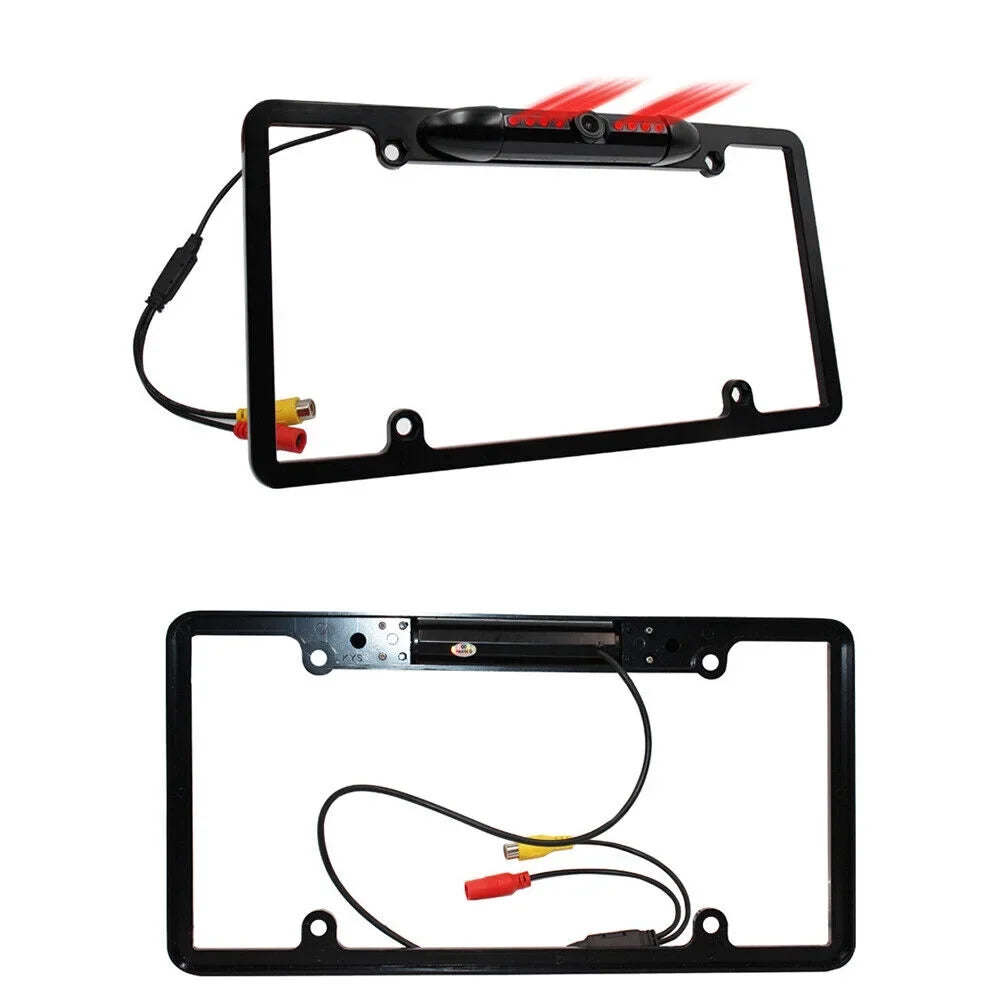 Plate with Backup Rear Vision Car Camera Night - View License Frame