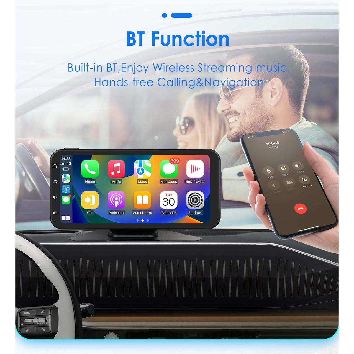 Receiver Hizpo With Backup Bluetooth Unit Head Android GPS Camera 6.25 Auto FM Inch Adjustable And Carplay Navigation Radio Stereo Car 360° Touchscreen