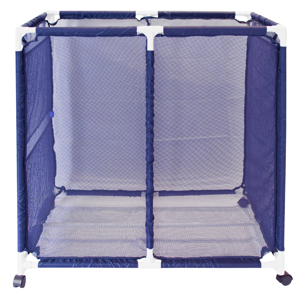 Balls, design x and 455102 Organizer Floats, White (35" L x Rolling Storage Large, Yours 37.5" Blue Bin, Mesh Toys / Pool W Equipment Essentially 25.4" H),