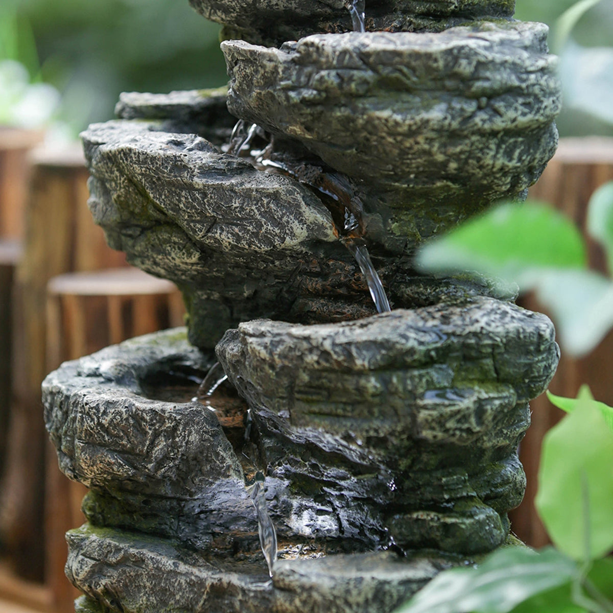 Soothing - Rock liquid Sounds liquid Fountain Lighting LED Cascading &