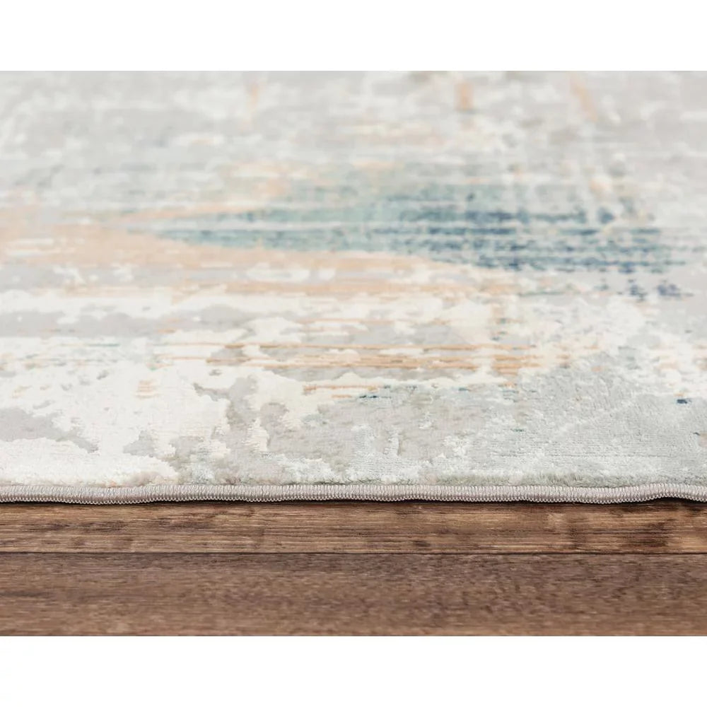 Rug / Gray Gray Glamour /Ivory Ivory 7'10"x9'10" Area Alora / Power-Loomed Decor