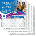 CLEAN 1500 Made FPR 9 Comparable Electrostatic & AIRX Filter FILTERS - Filter MERV MPR HVAC Premium 13 Air 20x30x1 to AIR. 6 Conditioner 20x30x1 Filters USA Pleated 2200 Pack by WICKED Air Furnace AC