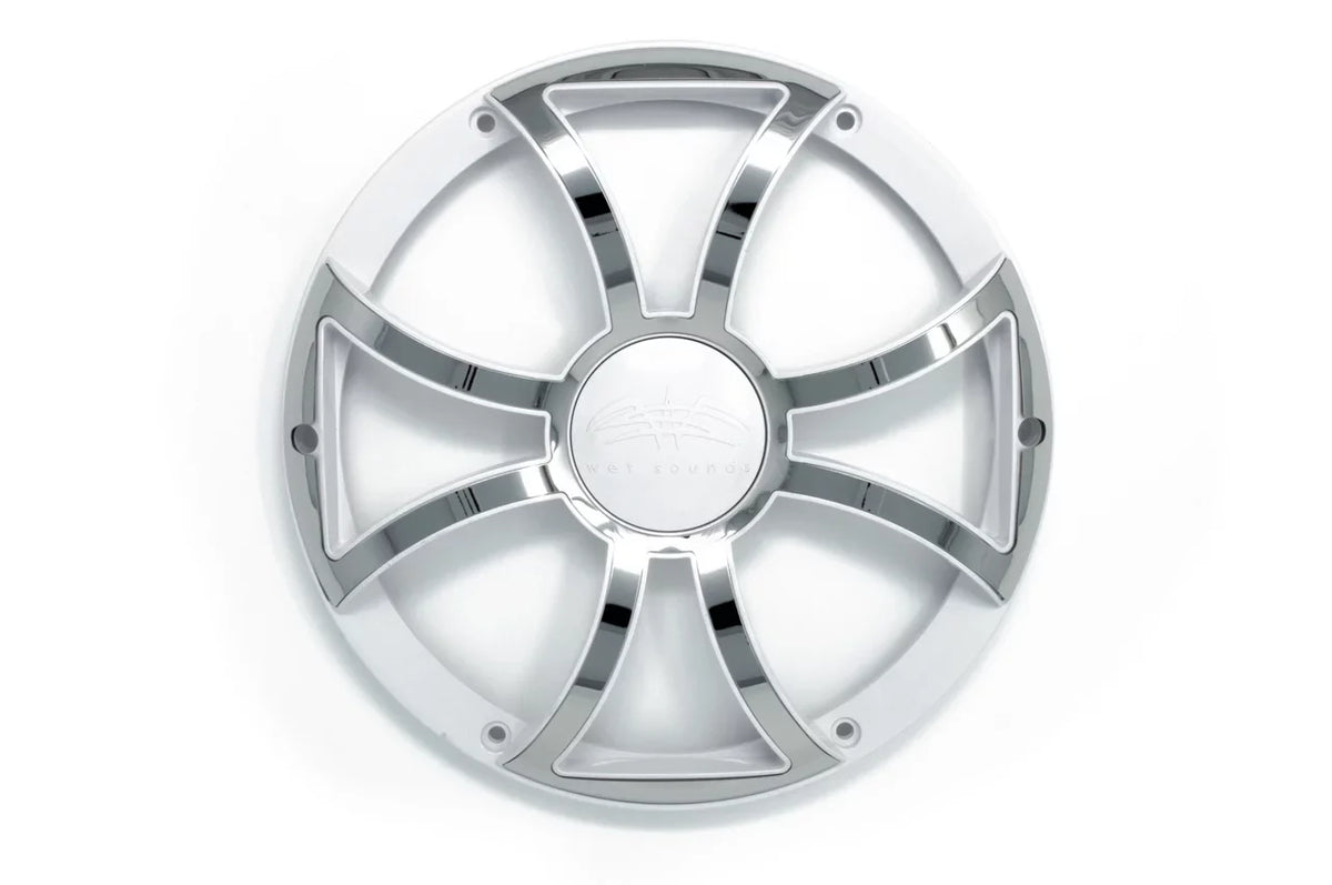 White White Grills - - Subwoofers & Revo 2 Subwoofers Steel Inserts Stainless Grills 10" Sounds Ohm Two With & Wet