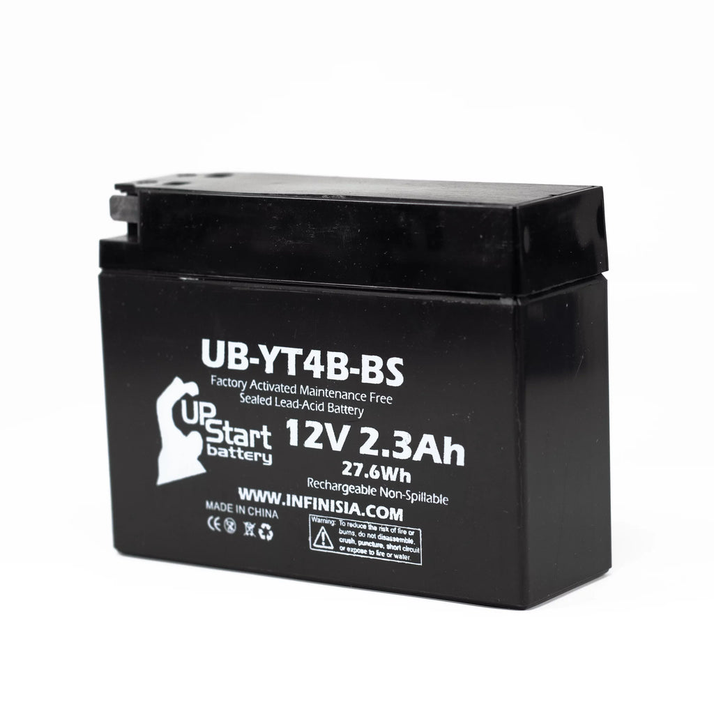 Replacement Activated, Maintenance Yamaha 2.3Ah, UB-YT4B-BS Battery Free, for 2005 SR400 Motorcycle Battery Factory 12V, - 400CC 5-Pack UpStart