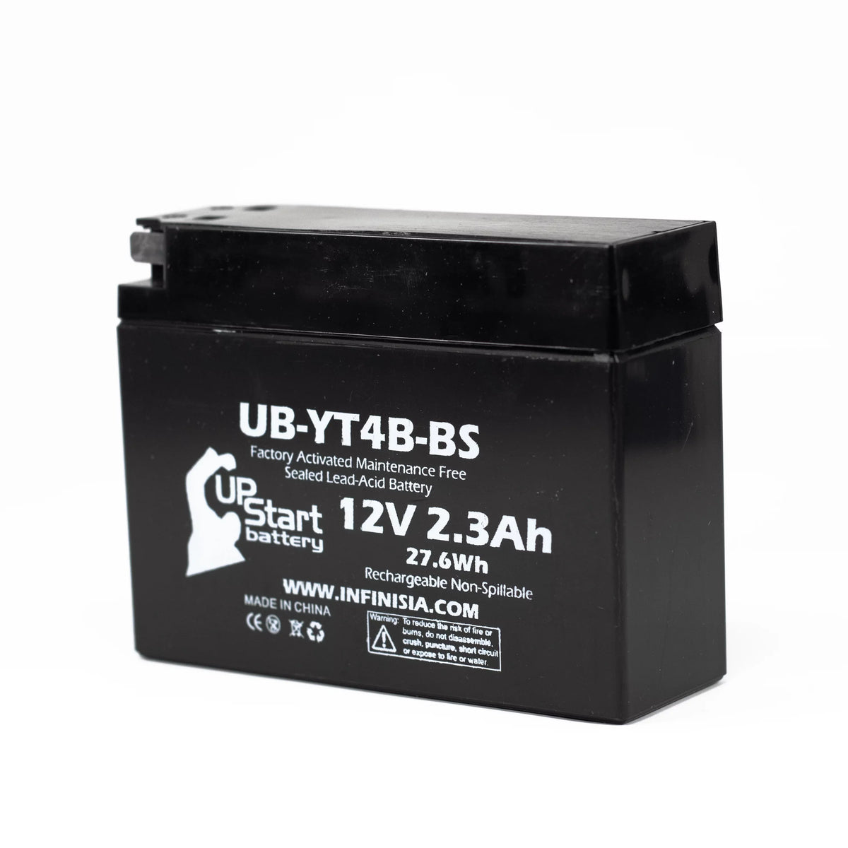 Replacement Activated, Maintenance Yamaha 2.3Ah, UB-YT4B-BS Battery Free, for 2005 SR400 Motorcycle Battery Factory 12V, - 400CC 5-Pack UpStart
