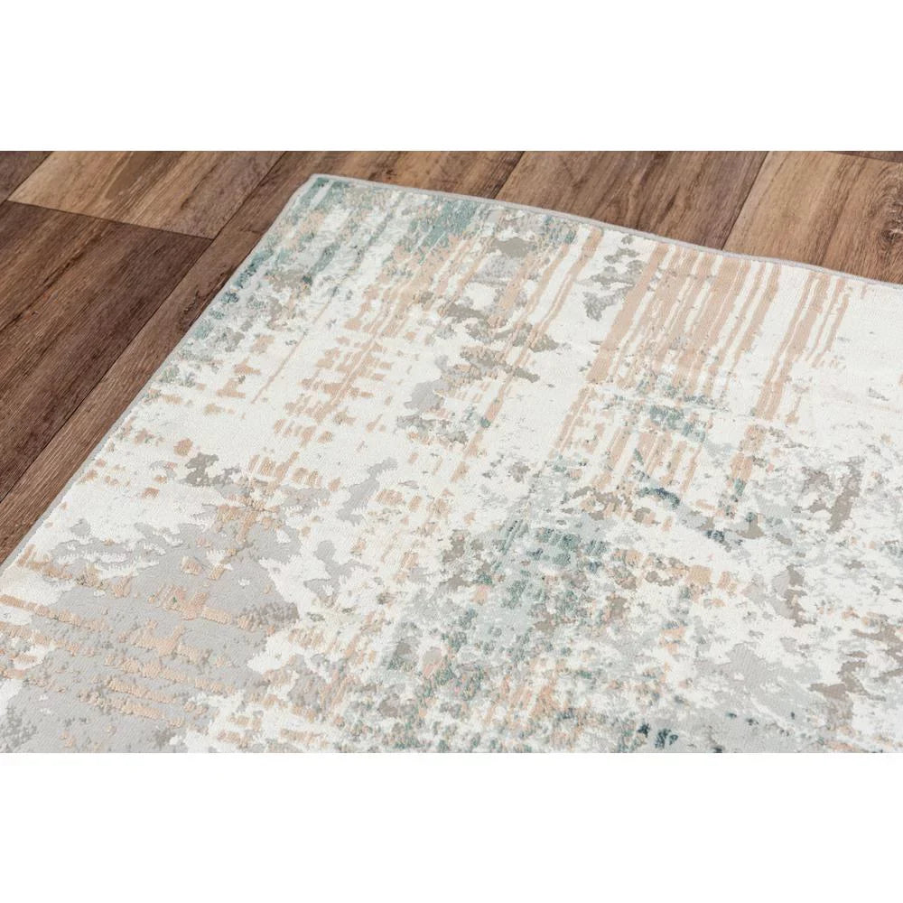 Rug / Gray Gray Glamour /Ivory Ivory 7'10"x9'10" Area Alora / Power-Loomed Decor