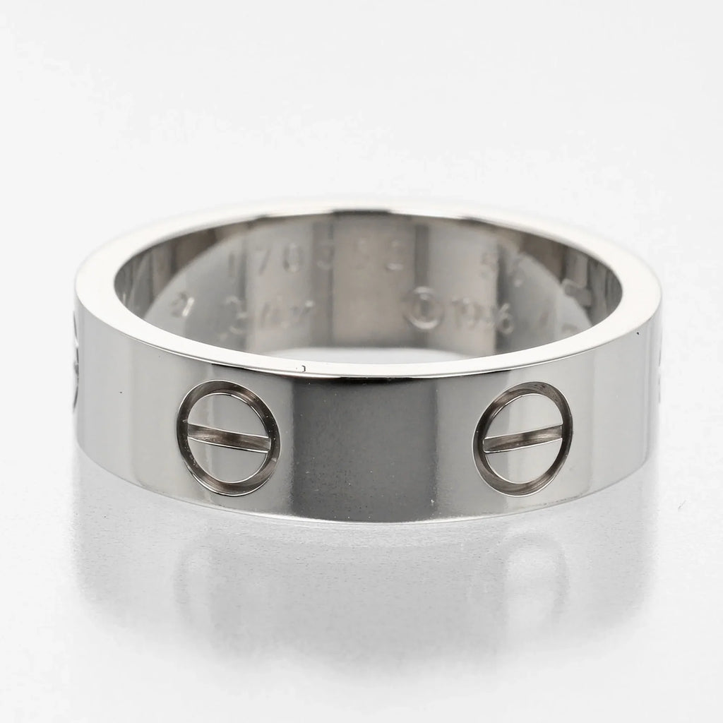 7.9g Approx. (Good) K18 Gold 15 White Pre-Owned Ring Love I122924022 CARTIER No. WG Cartier