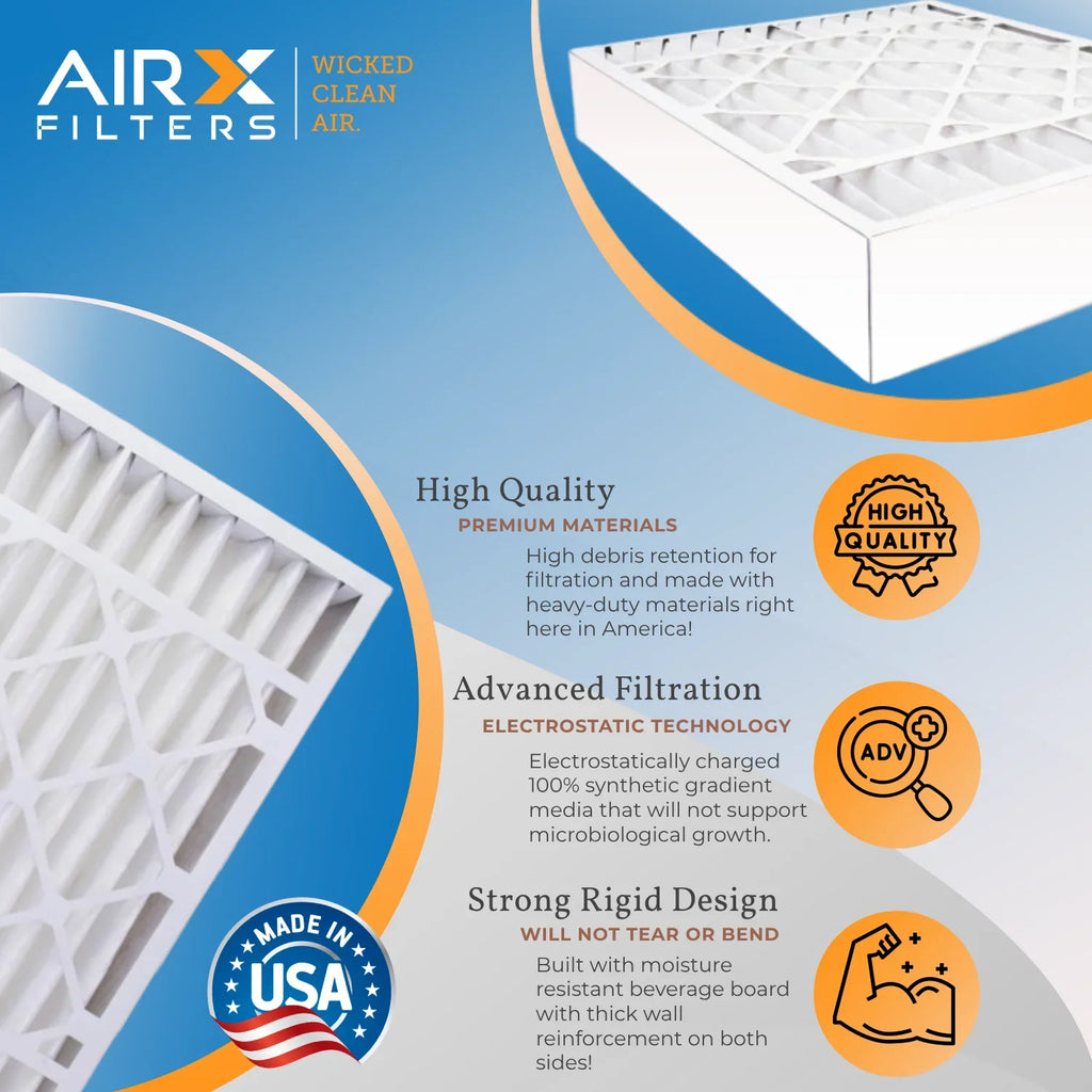 with USA 2200 Comparable Compatible AIR. MPR - CLEAN Filter MERV 4511 Made Furnace by 13 Air Premium FPR 2 FILTERS to ReservePro & 16x25x5 16x25x5 AIRX 9 Pack WICKED 1500 Filter