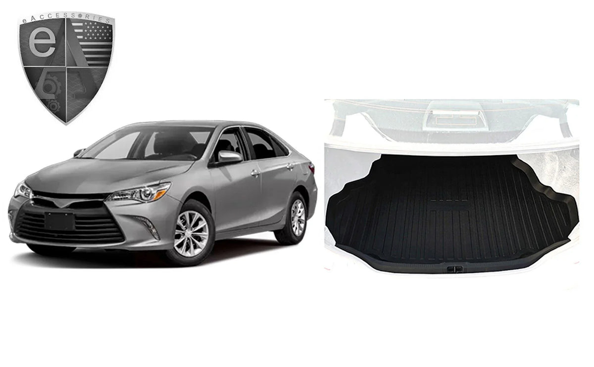 – – Pre-Cut – climate-Resistant Liner Easy for Trunk Mat Install Cars Laser Mats Car Mat Trunk EACCESSORIES Non-Slip Lip to Rubber Design for – with – Camry Raised EA Cargo Toyota 2012-2017 Trunk