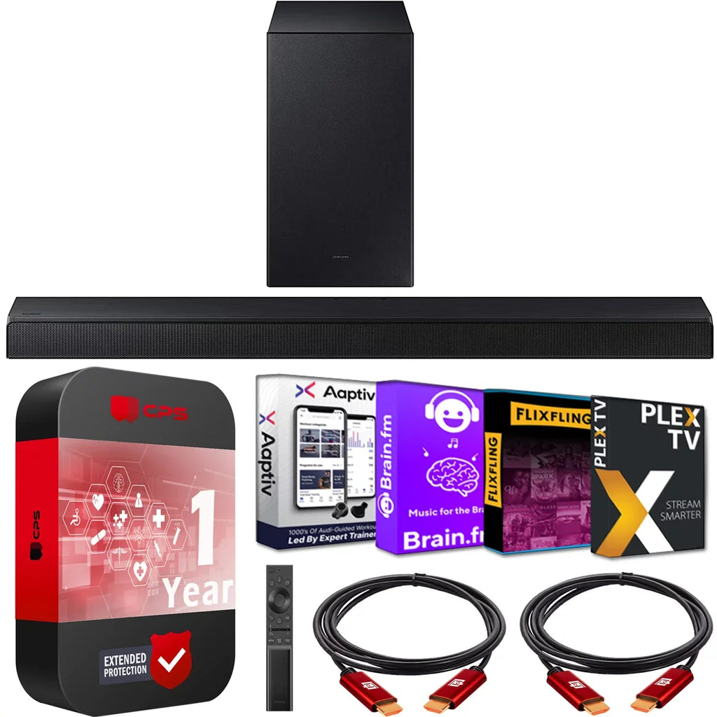 Extended with Ki / Protection Plan Dolby + 2x Streaming with + HDMI Bundle DTS Subwoofer Wireless 5.1 Cables HW-A550 with 2.1ch Soundbar Deco Digital HW-A550/XM Virtual:X (2021) Software Gear