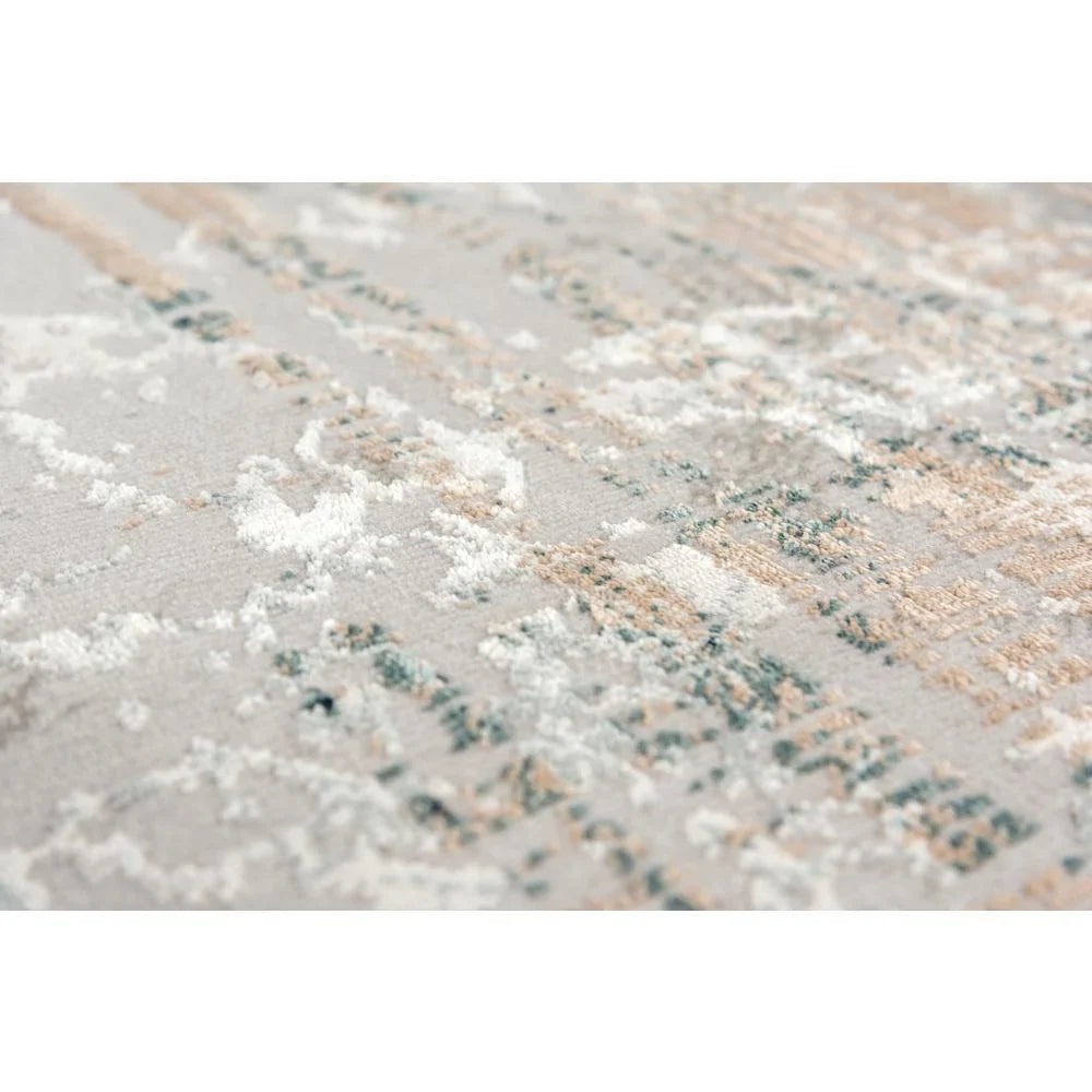 Rug / Gray Gray Glamour /Ivory Ivory 7'10"x9'10" Area Alora / Power-Loomed Decor