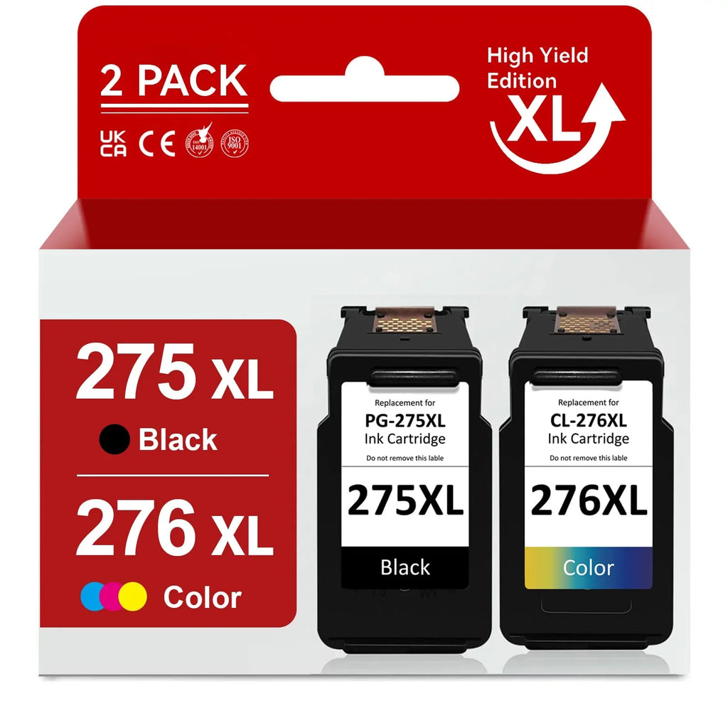Black, TR4722 PG-275 Compatible Canon for Ink with TS3520 XL TR4720 Combo Tri-Color) CL-276 Canon (1 Pack XL TS3500 PIXMA 275XL 1 276 TS3522 Ink 275 Capacity 276XL High and TR4700 Printer Cartridge
