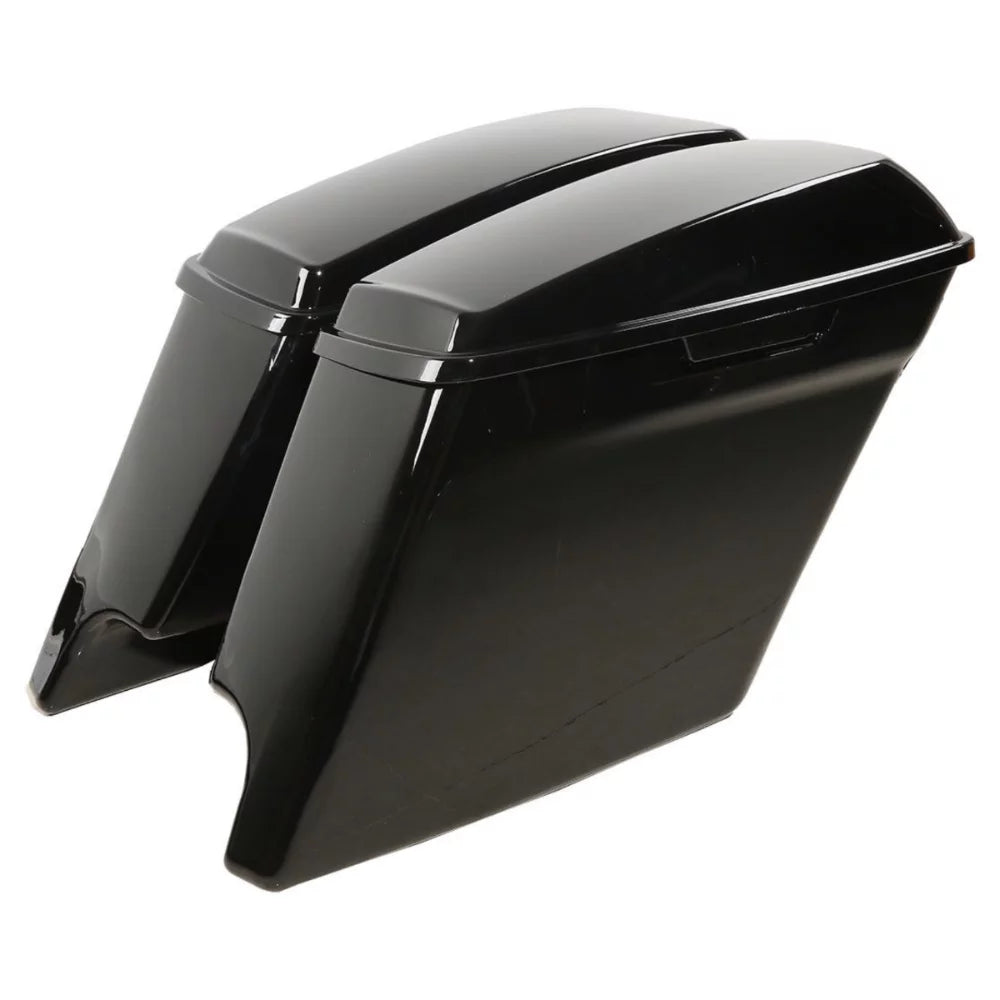 Saddlebags Harley-Davidson Stretched Black For 5" 2014-2022 Extended Glossy