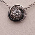 pendant CRB7224532 black 750 white gold necklace ceramic Pre-Owned (Good) CARTIER Trinity K18WG diamond Cartier