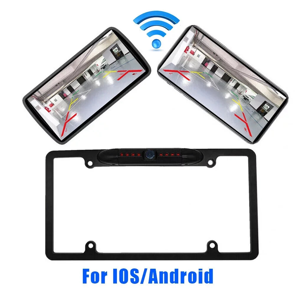 Plate with Backup Rear Vision Car Camera Night - View License Frame