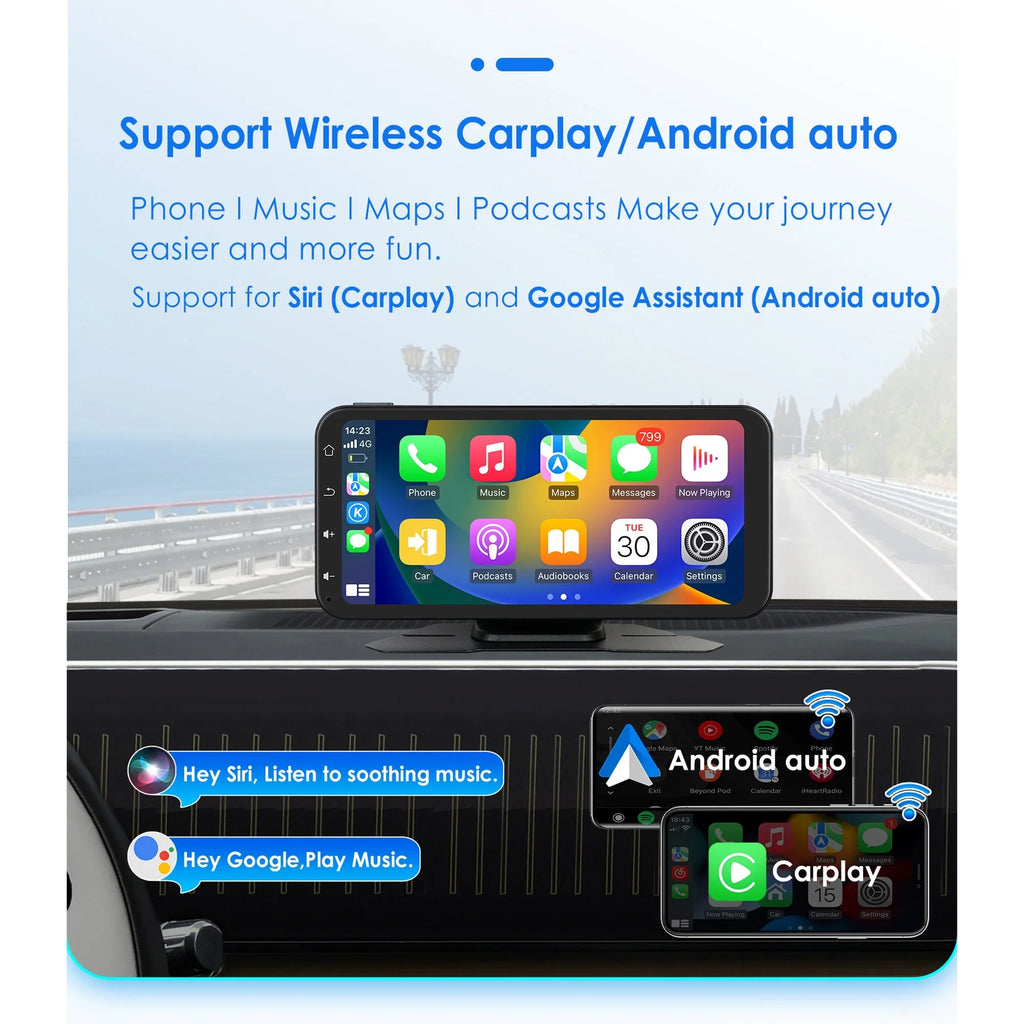 Receiver Hizpo With Backup Bluetooth Unit Head Android GPS Camera 6.25 Auto FM Inch Adjustable And Carplay Navigation Radio Stereo Car 360° Touchscreen