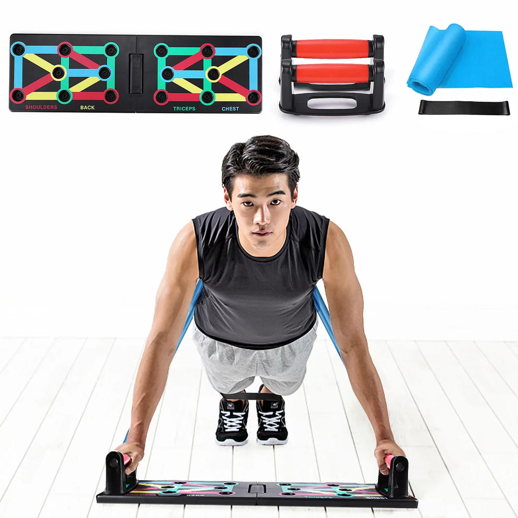 Portable Exercise All and Chest, for Levels Strengthen Fitness Push-Board, Shoulders, Suitable Equipment, and Foldable Arms, Space-Saving TOMSHOO