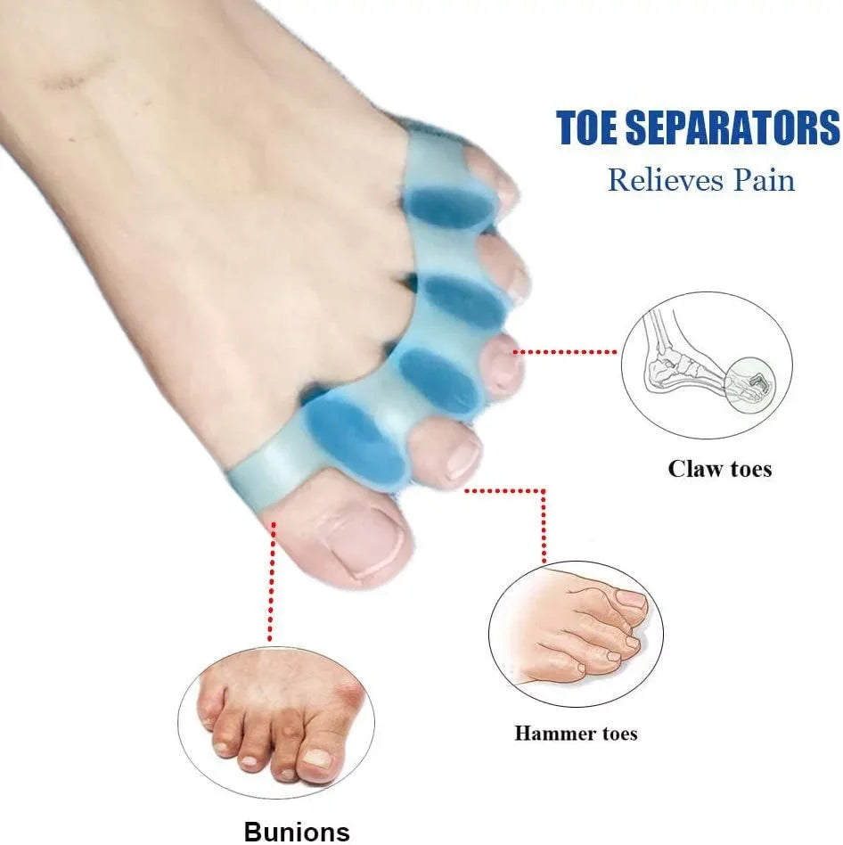 Walking Relief, Dancing and Alignment Toe for Gel and 4Pcs Women Men Spacer & Toe for - Separators Yoga, Stretcher Bunion Toe