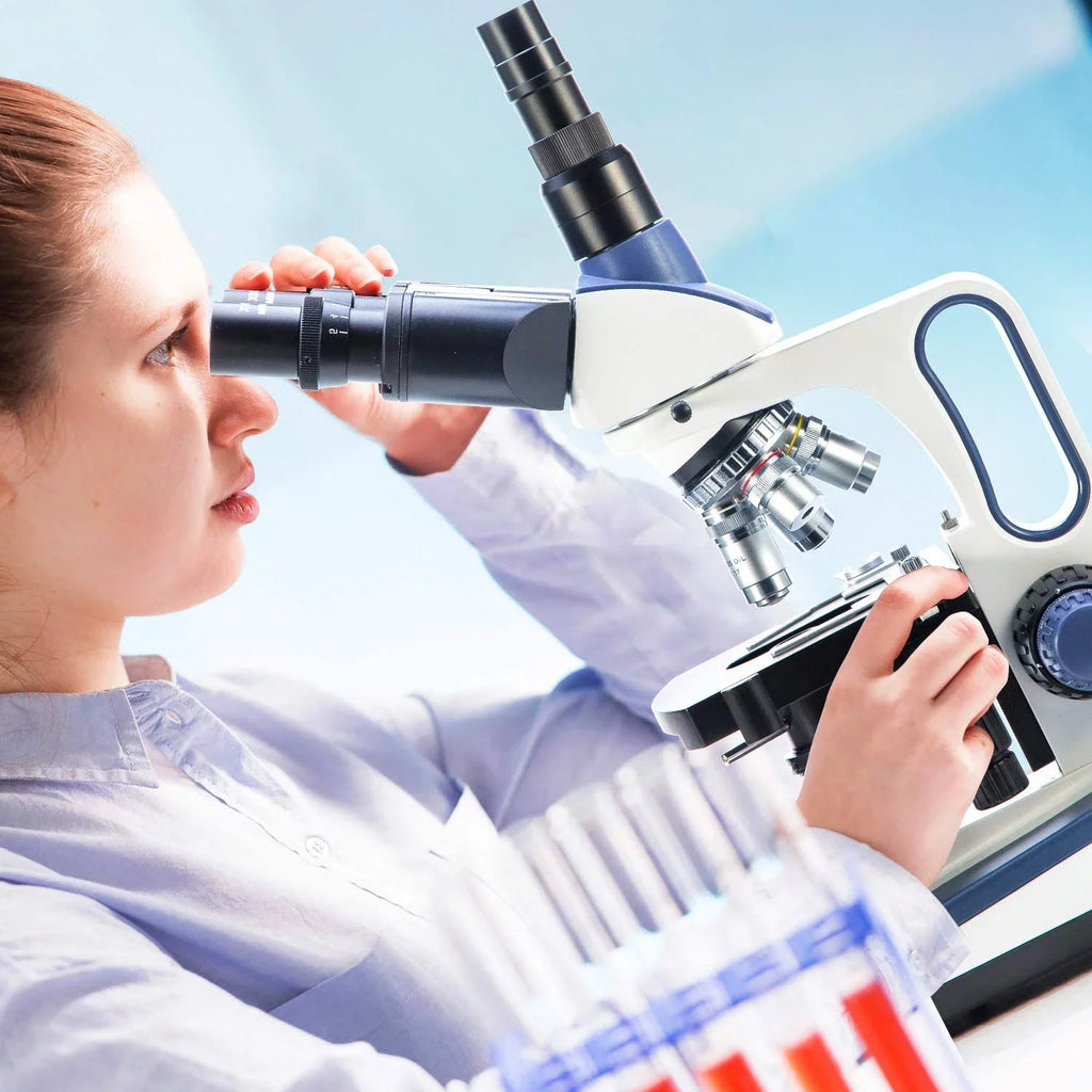 Compatible Windows Mechanical SW350T, Camera SWIFT Compound and Head,Research-Grade,Two-Layer Microscope Magnification,Siedentopf Stage,1.3mp Trinocular and Software Mac