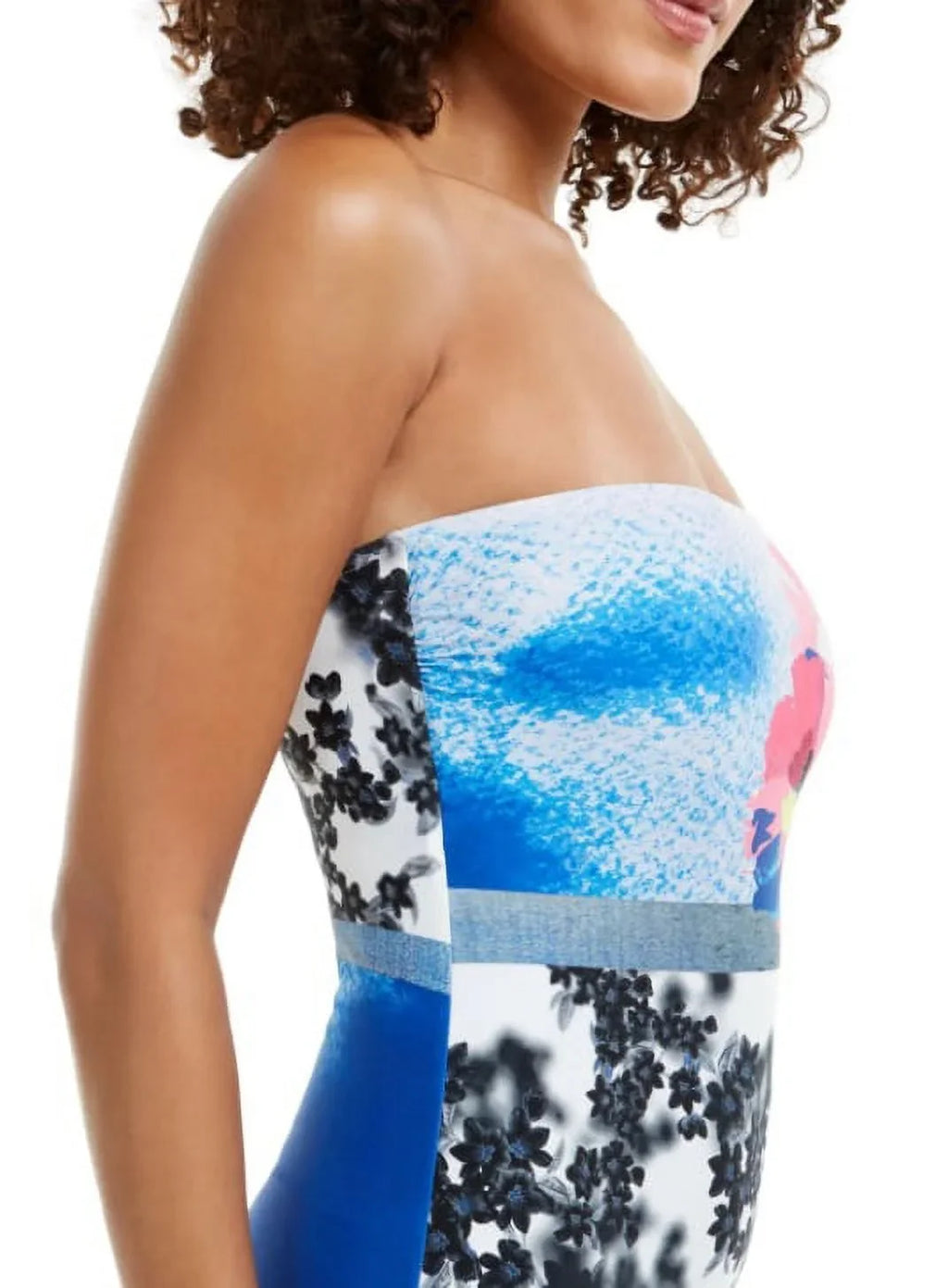 ATLANTIS Calvin STRIPES Swimsuit, Bandeau One-Piece US MULTI 16 NEON Klein