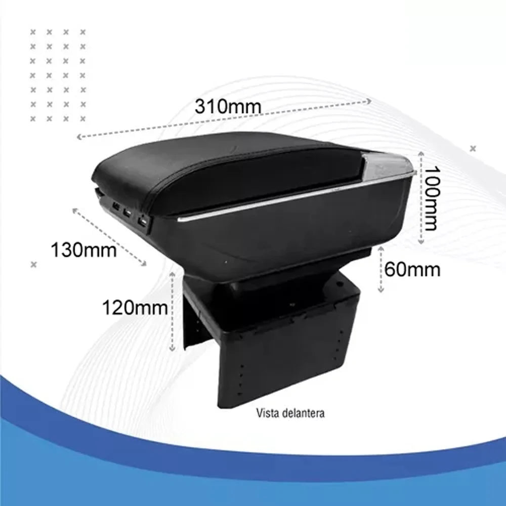 USB Car Box Car accessories: Rest Universal 7 Leather Universal armrest USB Cup Cushion 7 Rest Universal Armrest Cushion 7 box,Box Cushion Leather Nebublu Rest