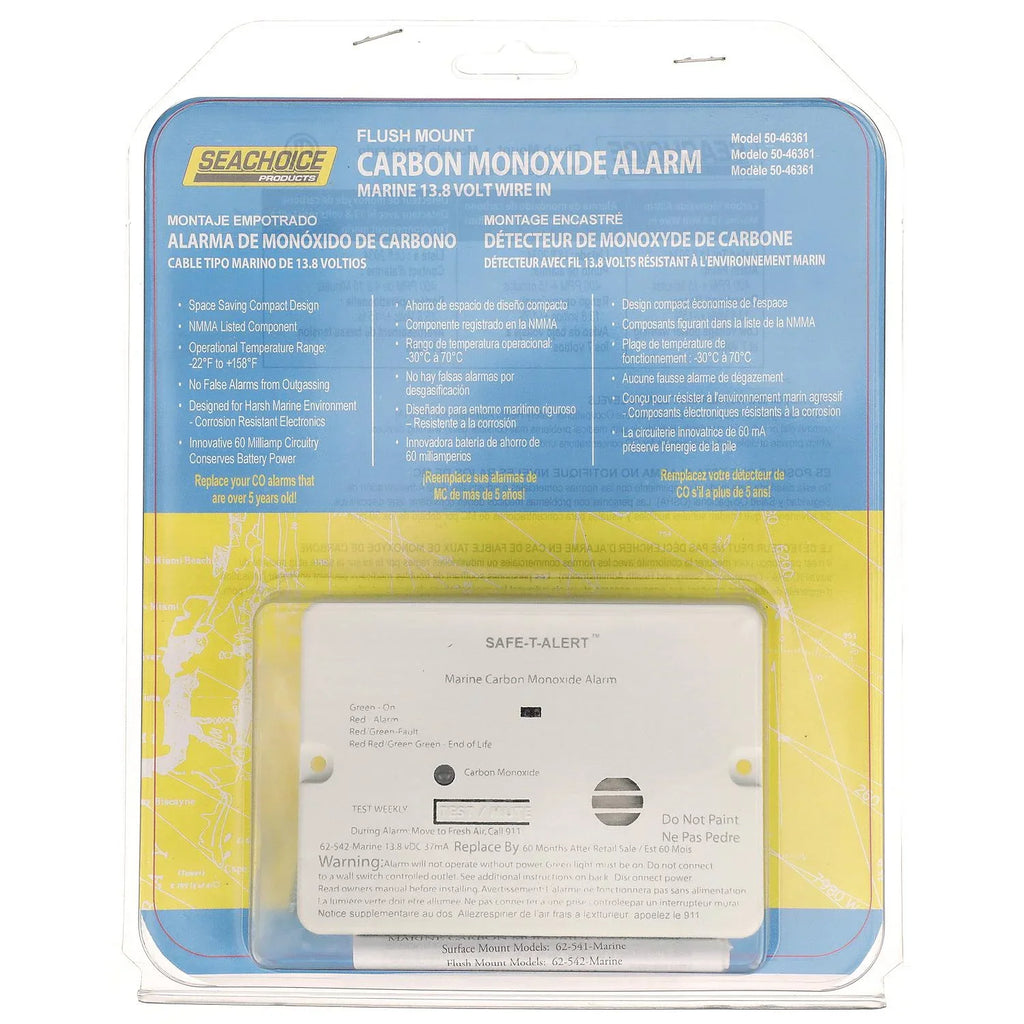 Mount 46361 Series Flush Carbon Seachoice Detector Monoxide 62 White