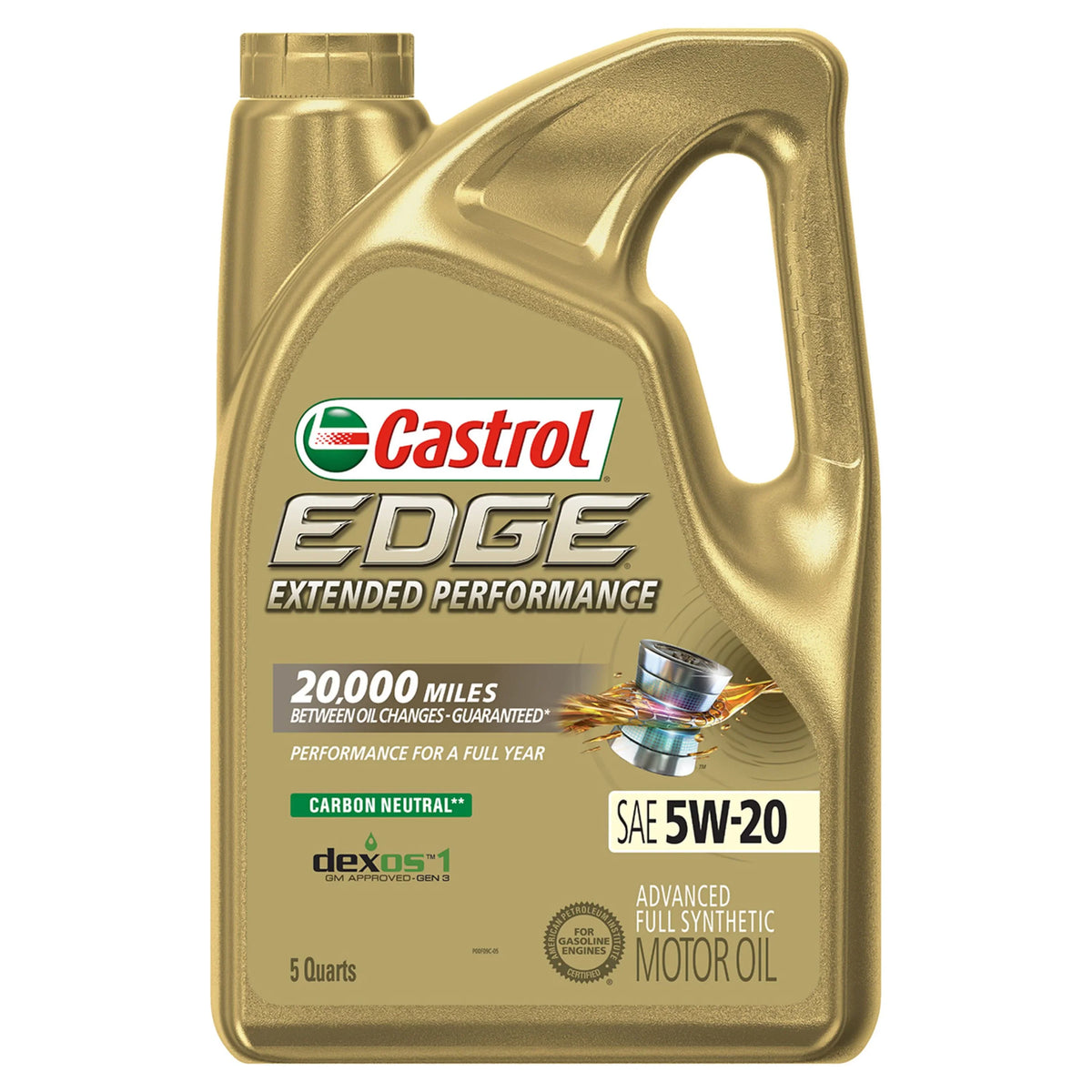 Quarts 5W-20 Advanced 5 Castrol EDGE Motor Performance Synthetic Oil, Full Extended