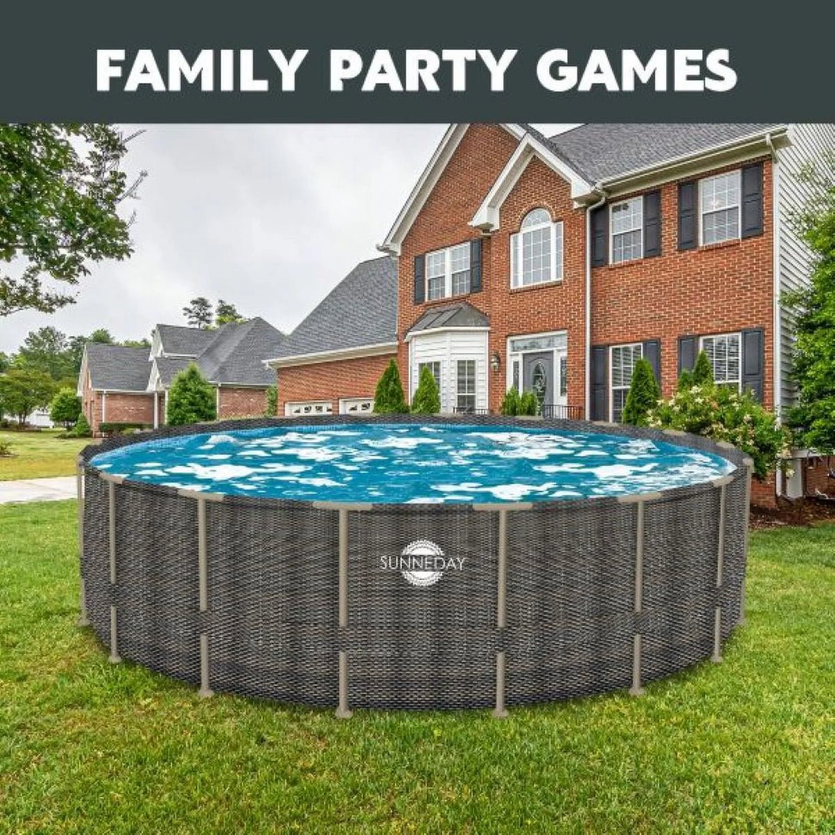 24 Pool ft. Soft-Sided Sunneday Rattan Oasis x in. Round 52