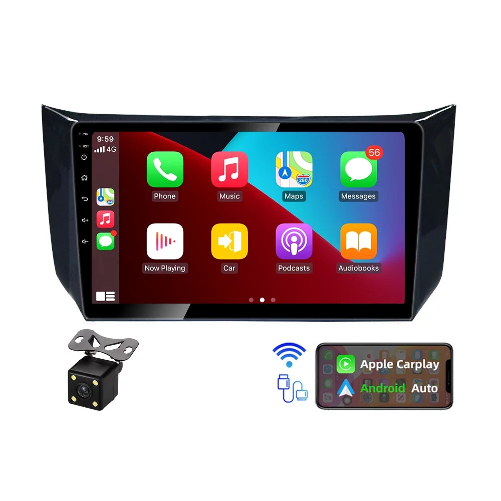 Stereo 10 Navigation 2+32GB Camera for Nissan GPS Sylphy Sentra 2012-2018 with JMANCE Backup Android Car