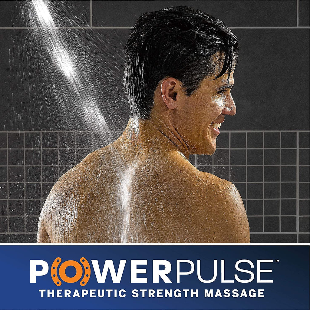 PowerWand Shower Spa PowerPulse Chrome, Combo Waterpik with Massage, XIB-633E-SBX-183ME