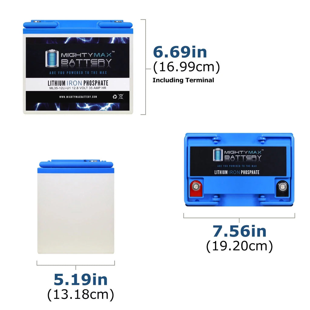 Lithium Wheelchair Replacement 35AH Motorized U1 PWR 12V Titan Battery for