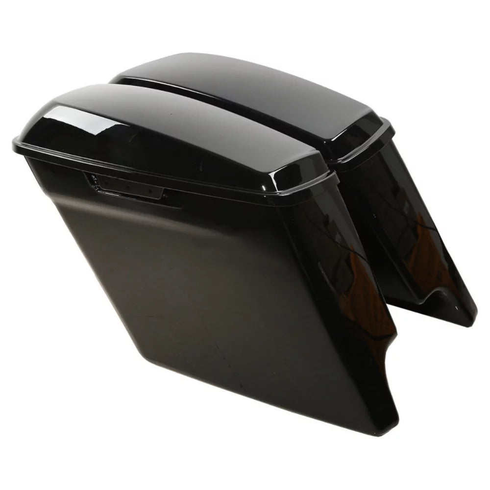 Saddlebags Harley-Davidson Stretched Black For 5" 2014-2022 Extended Glossy