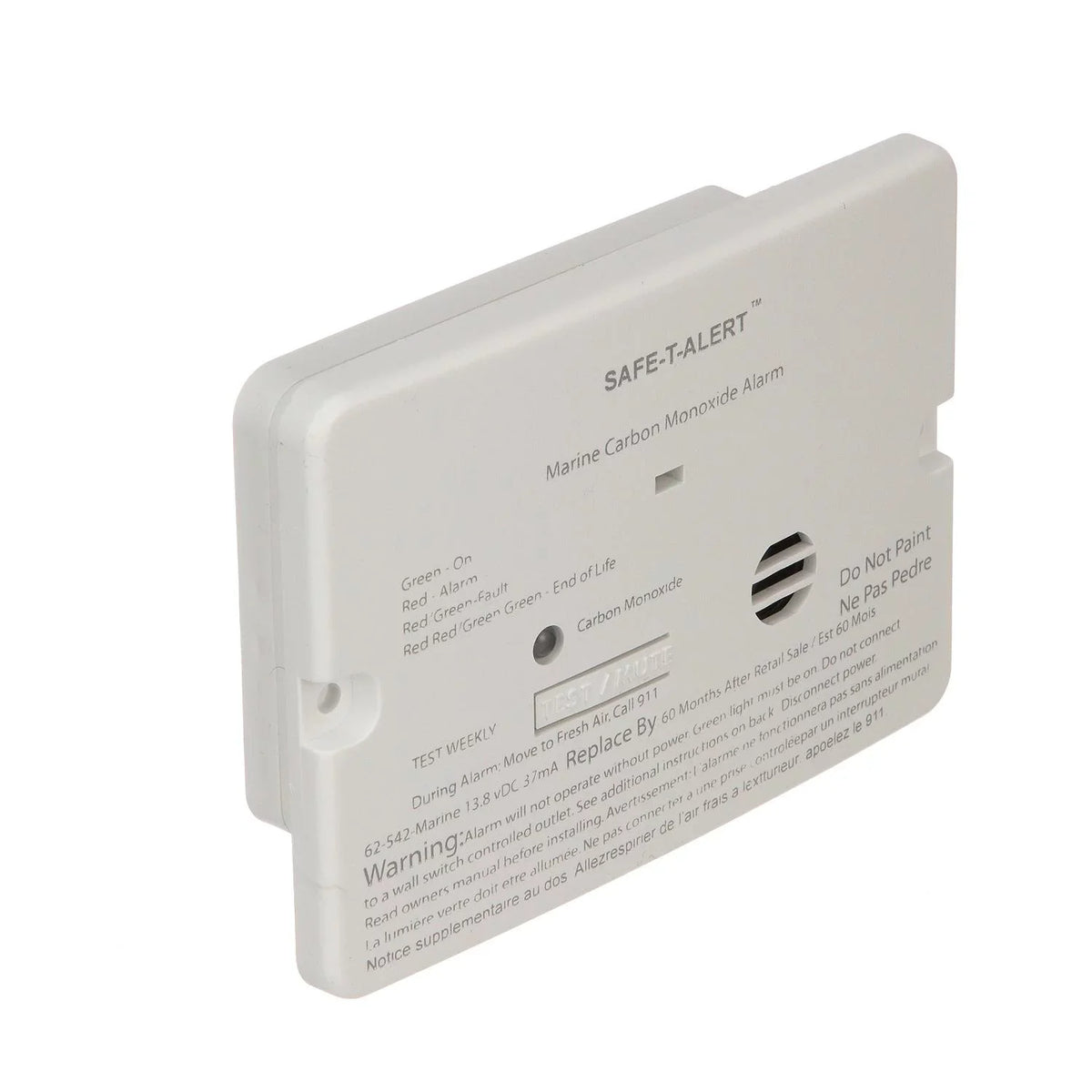 Mount 46361 Series Flush Carbon Seachoice Detector Monoxide 62 White