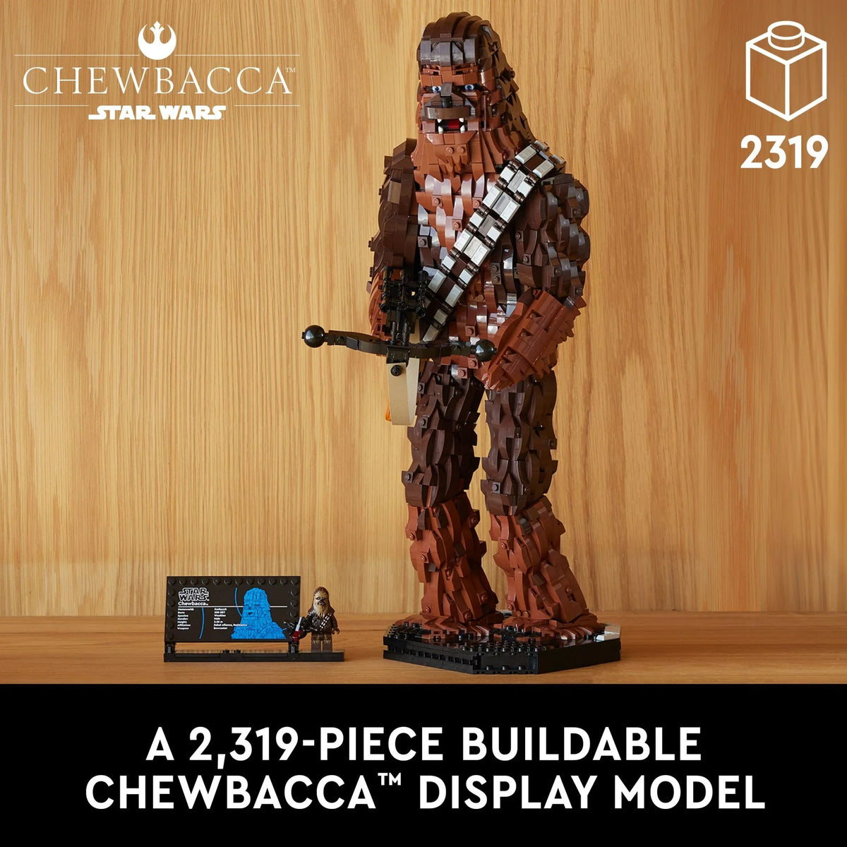 Trilogy Fan Gift Buildable Collectibles Display any May Teens, Wars 4th for LEGO Build Fun Fan, 75371 Wars or Star the Chewbacca Collectible, Wars Adults, Star Original Chewbacca, for Star and