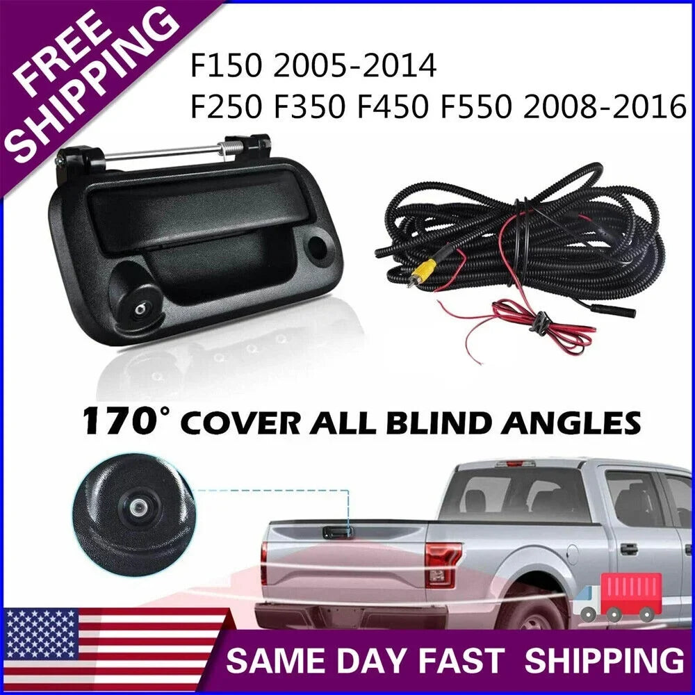 View Tailgate for Camera with Handle Camera Rear Backup F150/F250/F350/F450