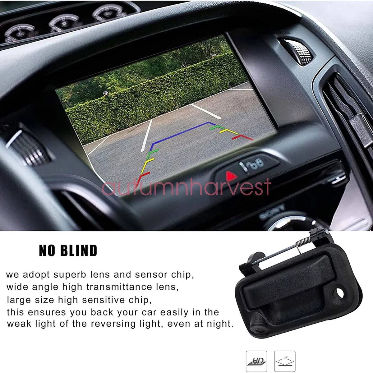 View Tailgate for Camera with Handle Camera Rear Backup F150/F250/F350/F450