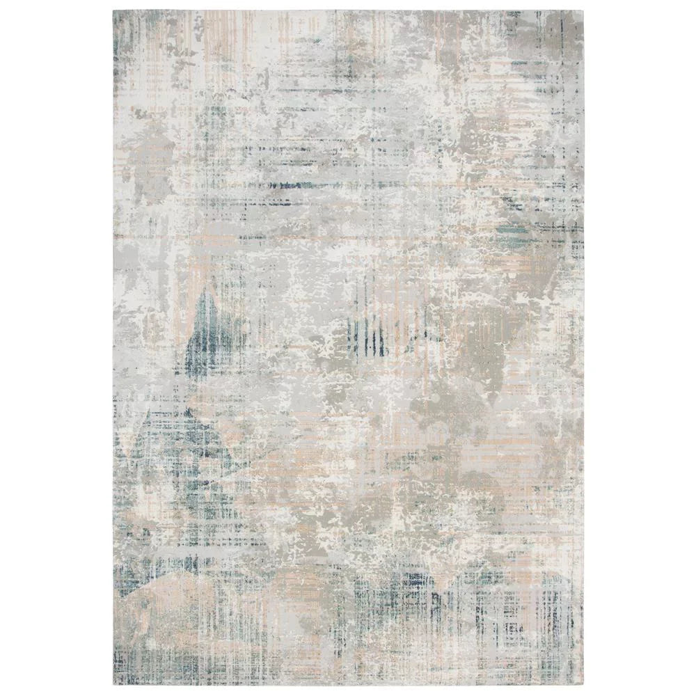 Rug / Gray Gray Glamour /Ivory Ivory 7'10"x9'10" Area Alora / Power-Loomed Decor